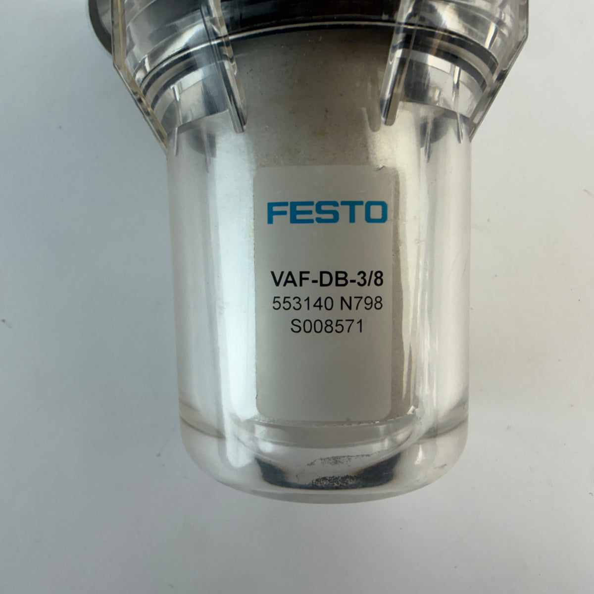 Festo VAF-DB-3/8 553140 Vacuum Filter 80µm G3/8 with Push-In Fittings