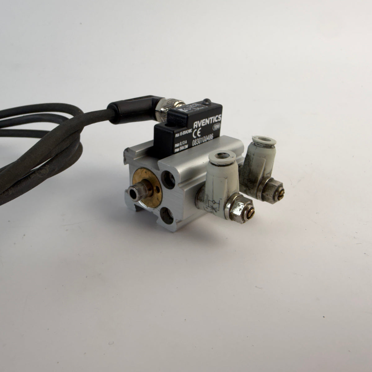 Compact Pneumatic Cylinder 6mm Stroke with AVENTICS ST9 0830100486 Sensor & M8 Cable