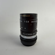 Ricoh FL-CC5028-2M 50mm F2.8 C-Mount 2MP Machine Vision Lens with Schneider-Kreuznach MRC Filter