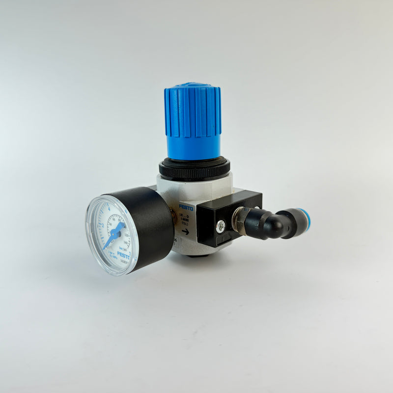 Festo 192306 LR-1/4-D-O-I-MINI Pneumatic Pressure Regulator with Gauge