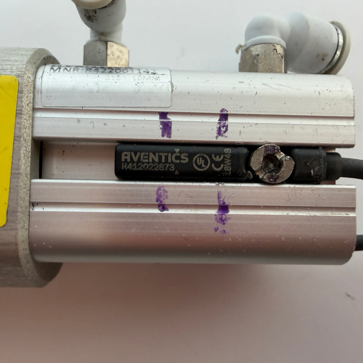 AVENTICS R422001142 CCI Compact Pneumatic Cylinder 16mm Bore 10mm Stroke with 2 Sensors