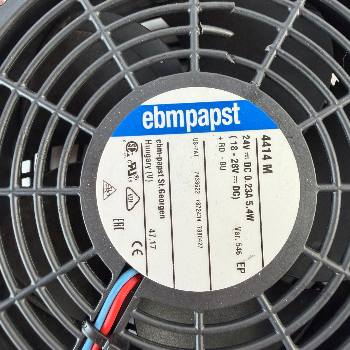 ebm-papst 4414 M Var. 546 EP 24V DC Axial Cooling Fan 119x119x38mm