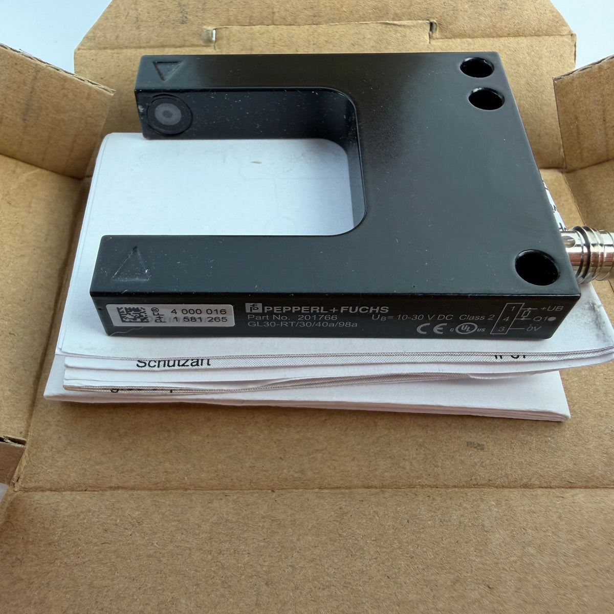 Pepperl+Fuchs 201766 GL30-RT/30/40a/98a Photoelectric Slot Sensor 30mm NPN – New