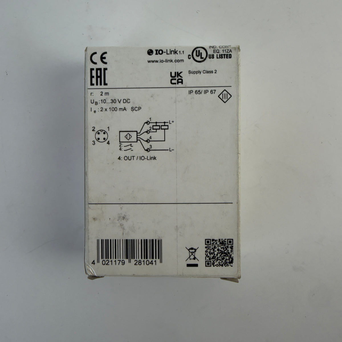 ifm O5D102 O5DLCNKG/US Photoelectric Laser Distance Sensor 0.03–2m IO-Link – New