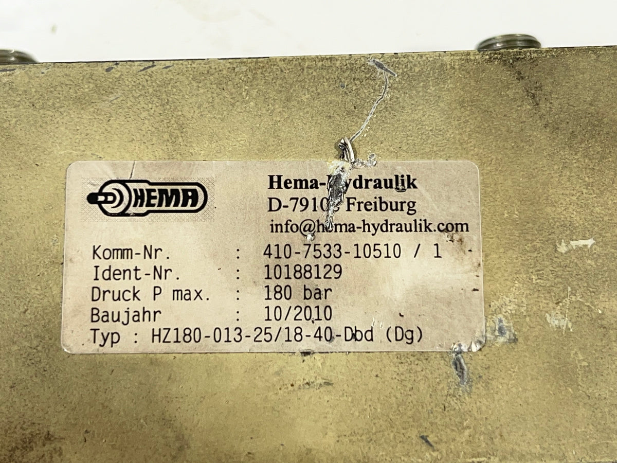 Hema-Hydraulik HZ180-013-25/18-40-DBG Hydraulic Cylinder – 180 Bar