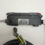 KEYENCE FS-N41C Digital Fiber Optic Sensor Amplifier with FU-57TZ Through-Beam Fiber Unit