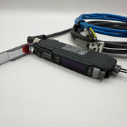 KEYENCE FS-N41C Digital Fiber Optic Sensor Amplifier with FU-57TZ Through-Beam Fiber Unit
