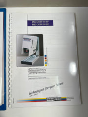 Tampoprint Encoder 40 EP – Operating Instructions, Setting Instructions & Spare Parts List