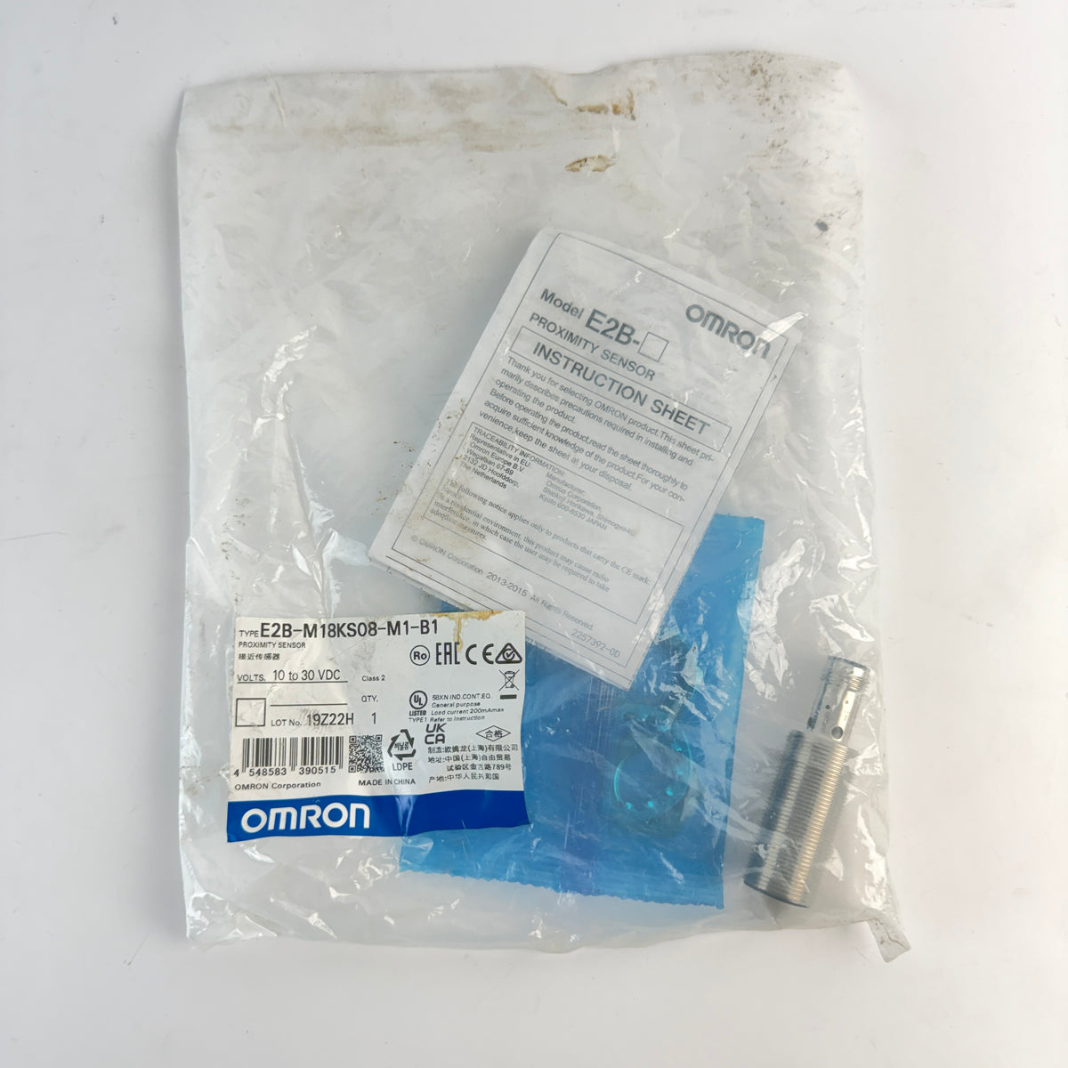 OMRON E2B-M18KS08-M1-B1 M18 Inductive Proximity Sensor 8mm PNP NO M12