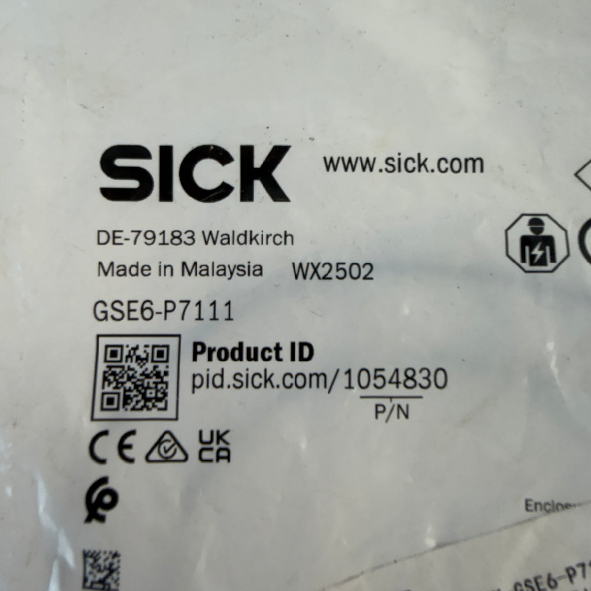 SICK GSE6-P7111 1054830 Through-Beam Photoelectric Sensor Set GS6-D7311 + GE6-P7111