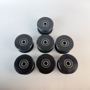 Lot of 7 Conveyor Guide Rollers with KBS 6201RS Bearings 70mm x 45mm