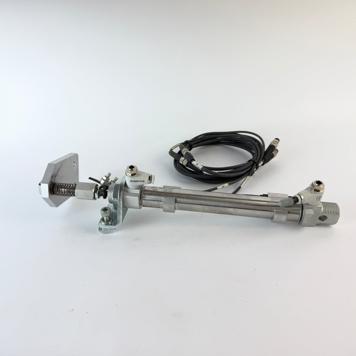 AVENTICS 0822333206 MNI Pneumatic Cylinder 20x125mm with 2 Sensors & Spring End Assembly
