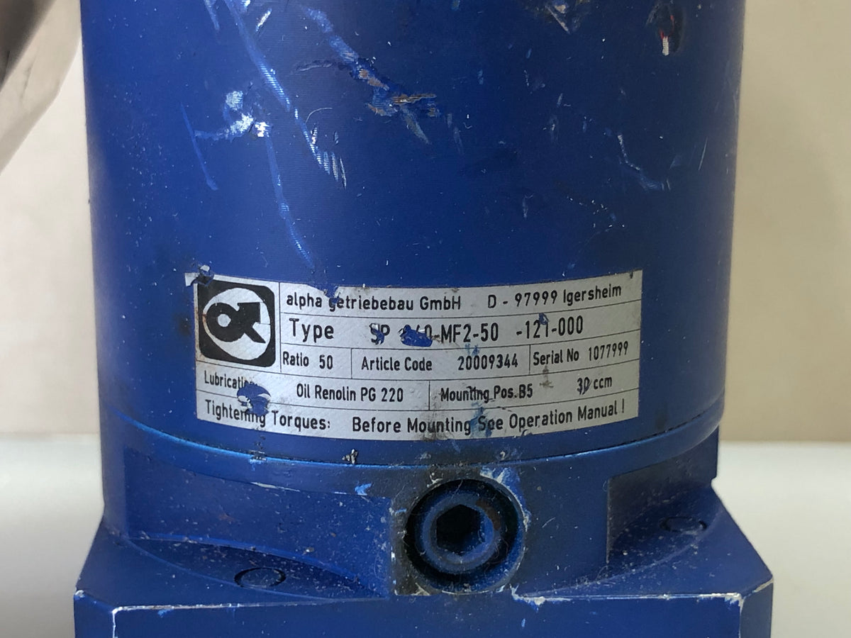 Alpha (WITTENSTEIN alpha) SP 060‑MF2‑50‑121‑000 Planetary Gearbox / Transmission (P/N 20009344)