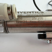 AVENTICS 0822334208 MNI 25/200 Pneumatic Cylinder with 2x R412022873 Sensors