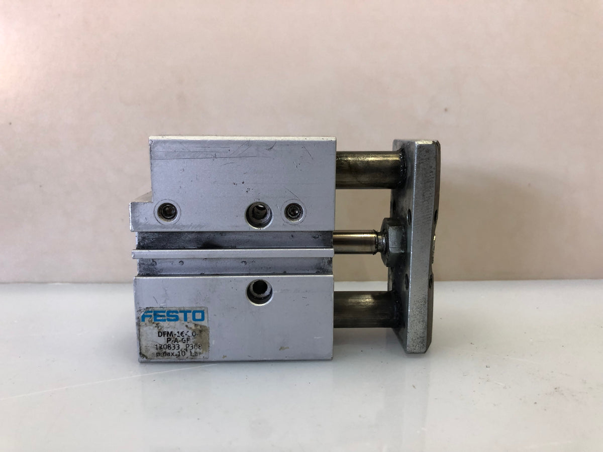 FESTO DFM‑16‑20‑P‑A‑GF Guided Cylinder – 16 mm Bore, 20 mm Stroke (P/N 170833, DFM1620PAGF)