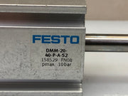 FESTO DMM‑20‑40‑P‑A‑S2 Compact Cylinder, Through‑Rod Variant (P/N 158529)