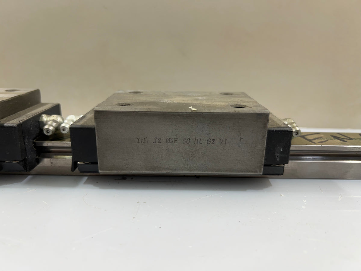 1x INA KWE 30 Linear Rail with 2 Blocks, 760mm