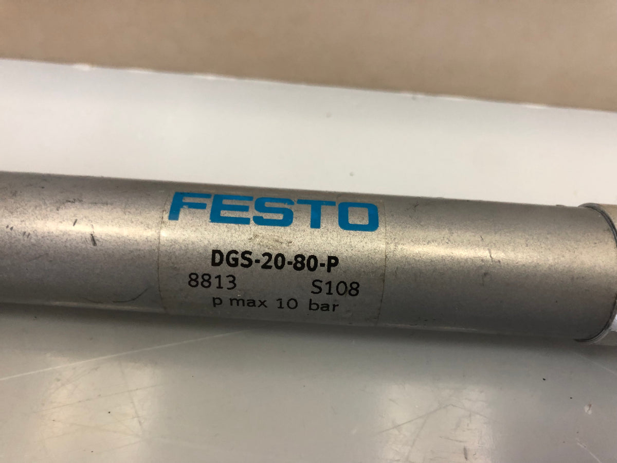 1x Festo Pneumatic Actuator Air Cylinder 8813 DGS-20-80-P 80mm Stroke