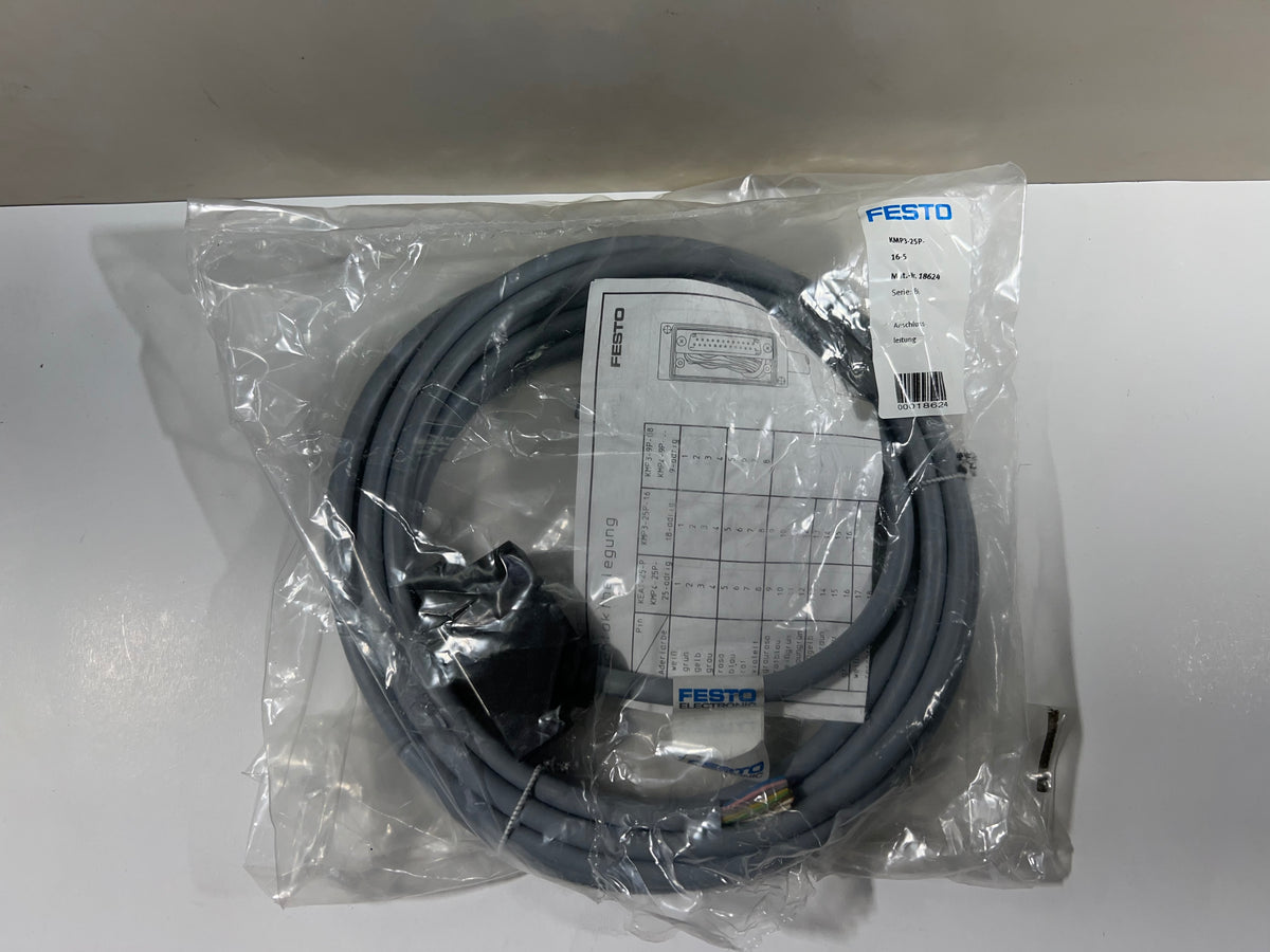 1x Festo KMP3-25P-16-5 18624 – Connecting Cable (New)