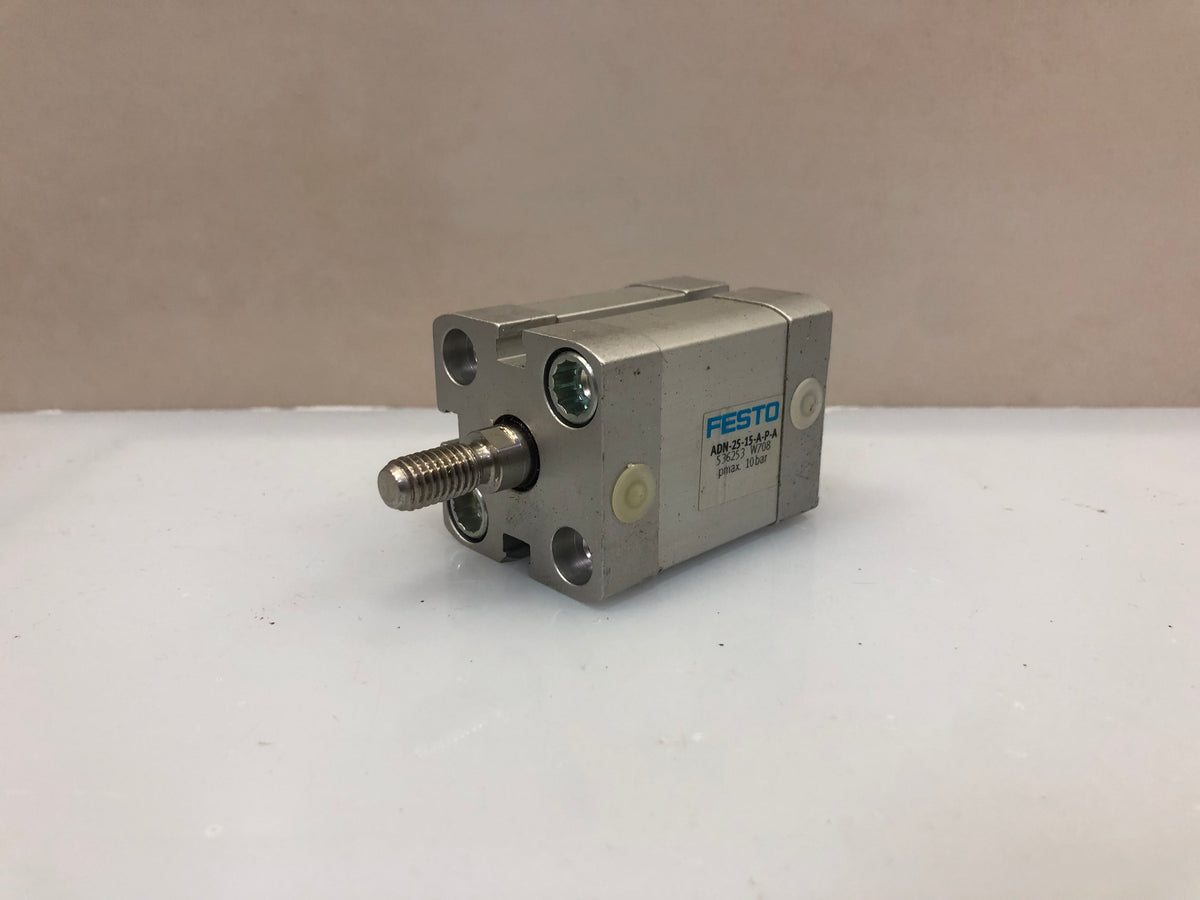 1x FESTO ADN-25-15-A-P-A 536253 Compact Air Cylinder 25mm Bore 15mm Stroke