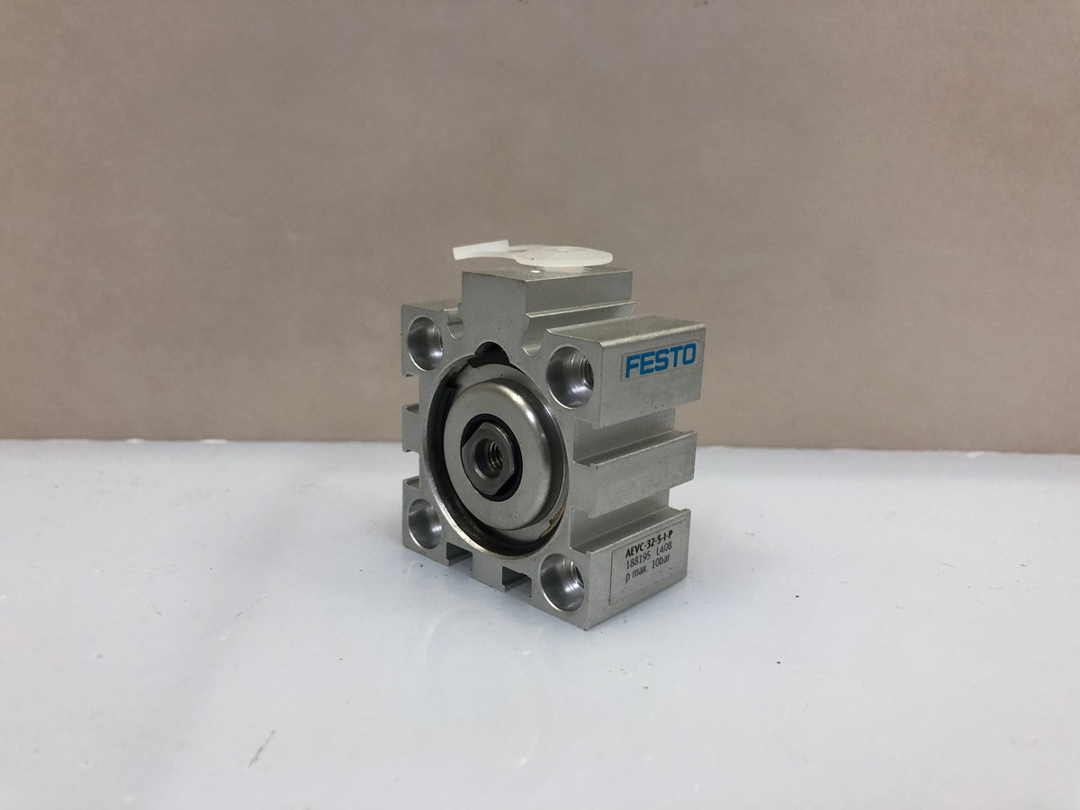 FESTO AEVC-32-5-I-P 188195 Compact Pneumatic Cylinder 32mm Bore 5mm Stroke