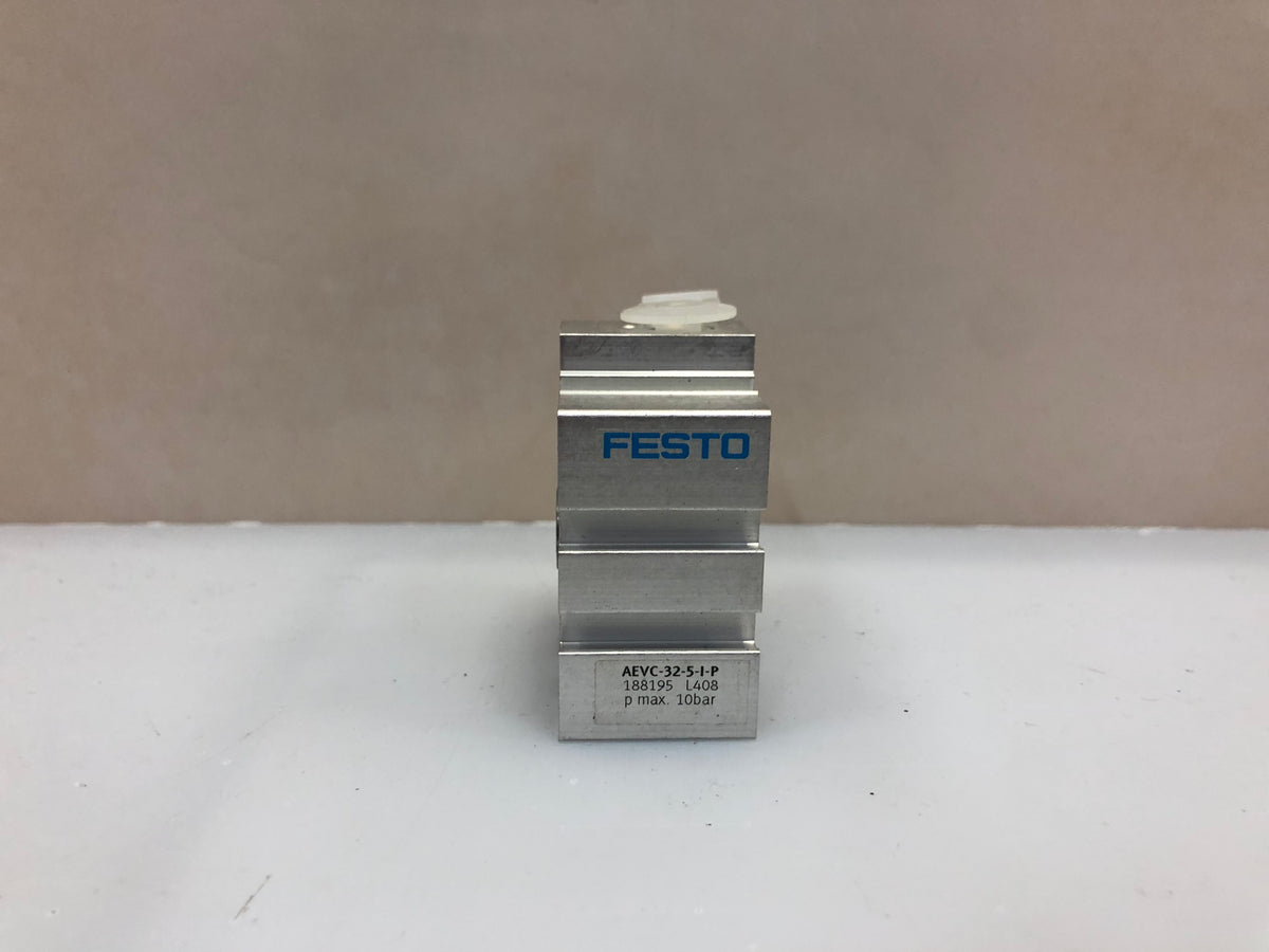 FESTO AEVC-32-5-I-P 188195 Compact Pneumatic Cylinder 32mm Bore 5mm Stroke