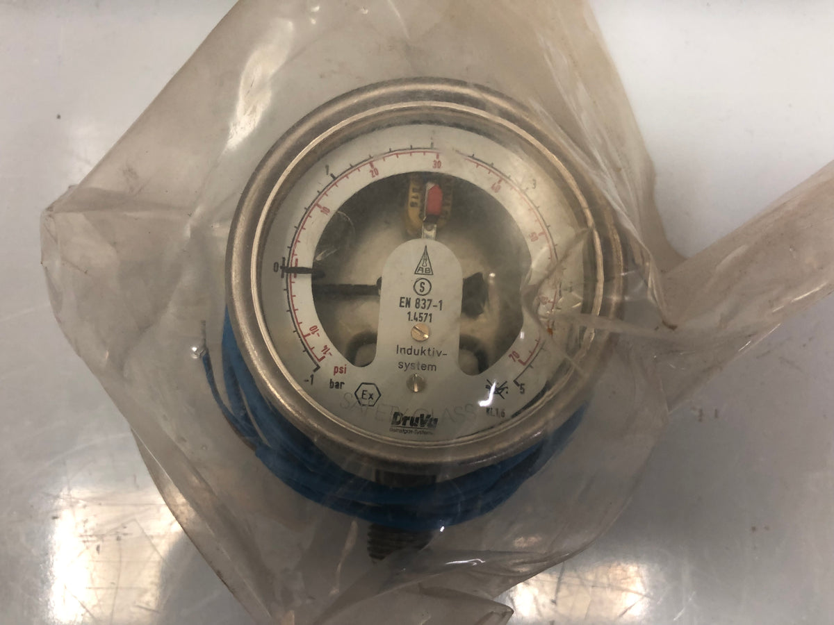 DruVa EN 837-1 Pressure Gauge with Inductive Switch – Typ I-1 Induktiv System