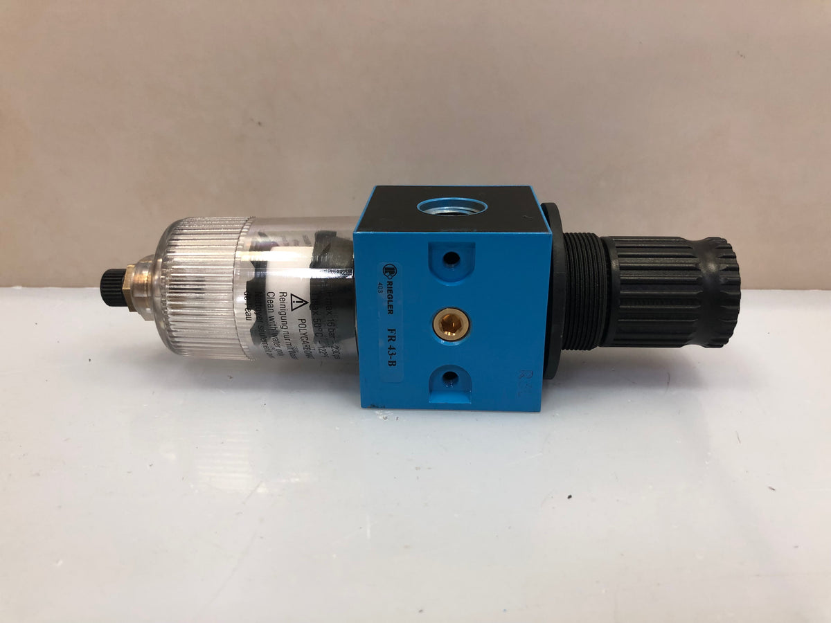 New Riegler FR 43-B Compressed Air Filter – G 1/2" Inlet, High-Performance Filtration