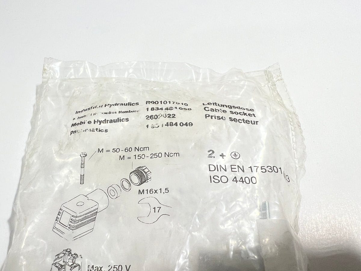 Rexroth Solenoid Plug – R901017010 1 834 484 058 (1 Piece, Fit for Rexroth)