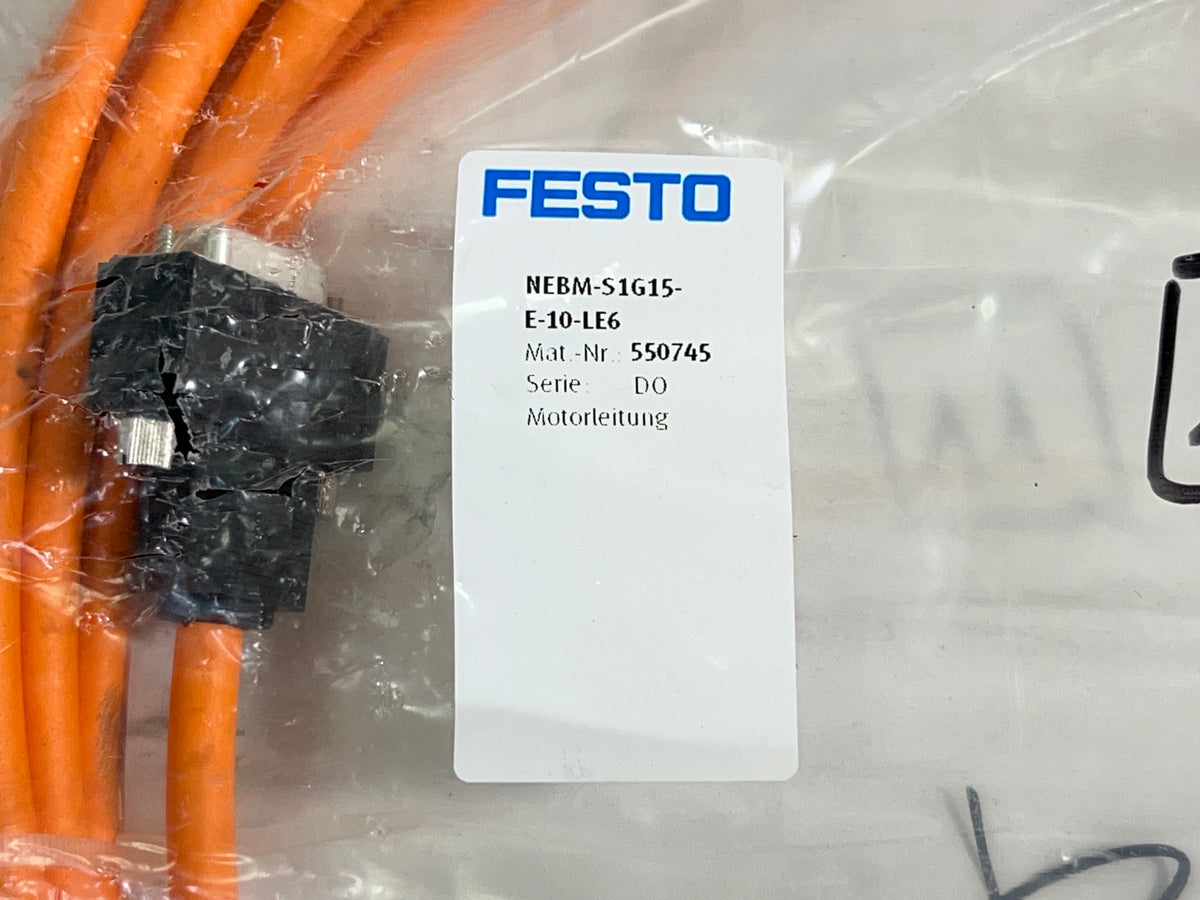 1x NEW Festo NEBM-S1G15-E-10-LE6 Connecting Cable 550745