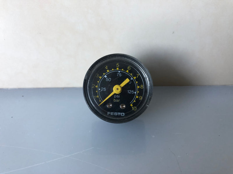 Festo Manometer Pressure Gauge 0–10 Bar – Bottom Mount