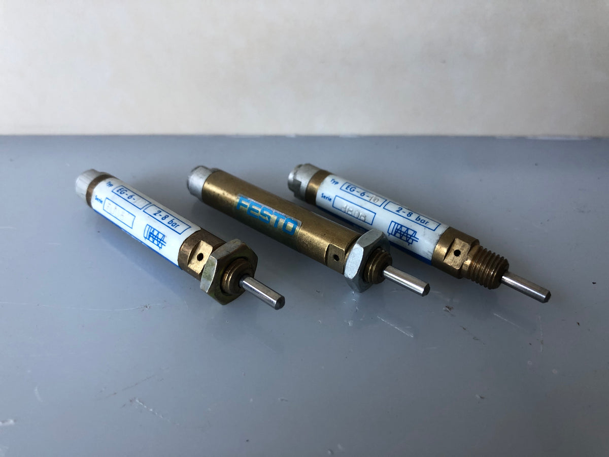 1x Festo EG-6-10 Pneumatic Cylinder 2–8 Bar Series 985R