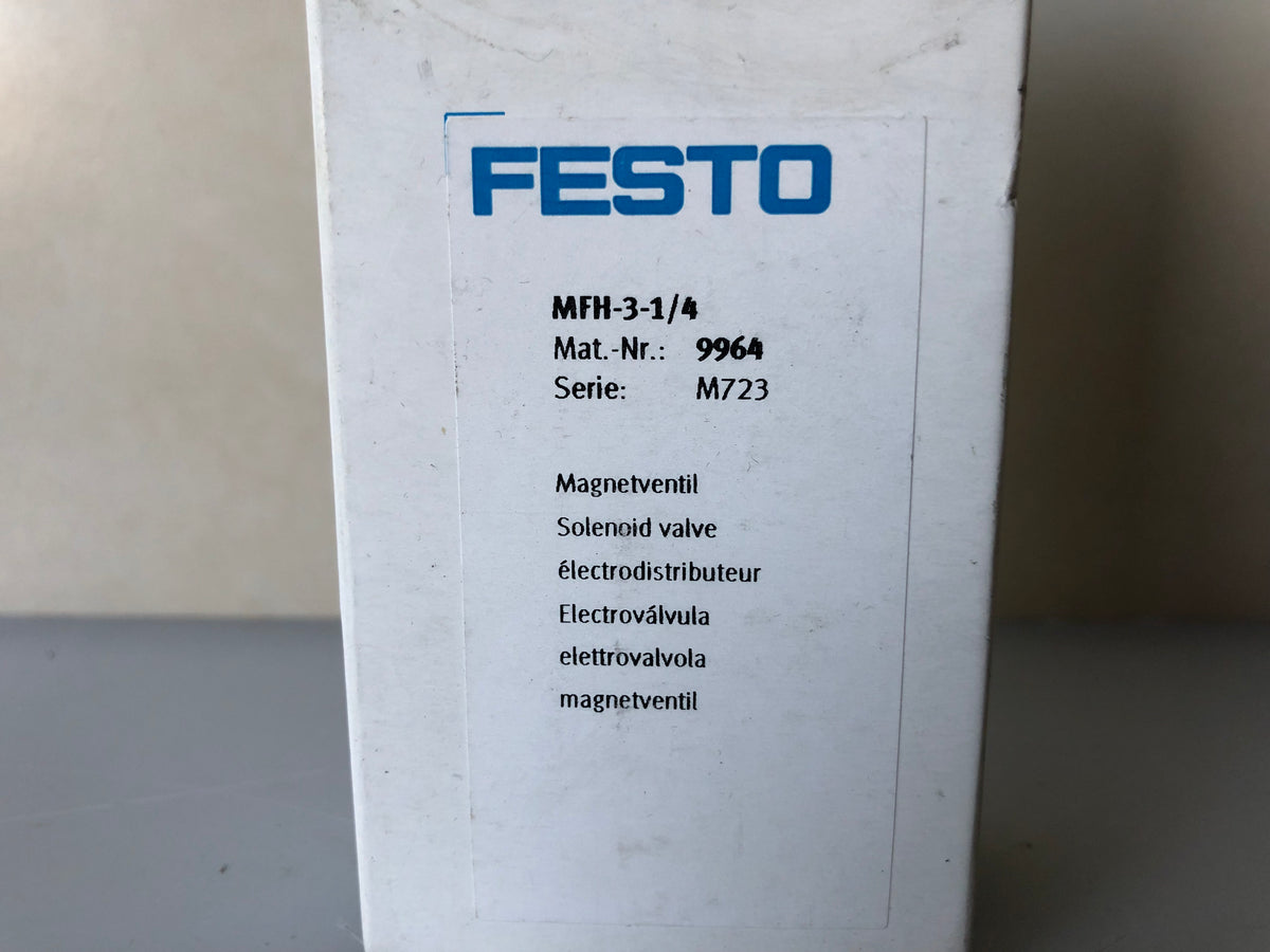 Festo MFH-3-1/4 9964 Solenoid Valve – 3/2 Way, 1/4" Port Pneumatic Valve