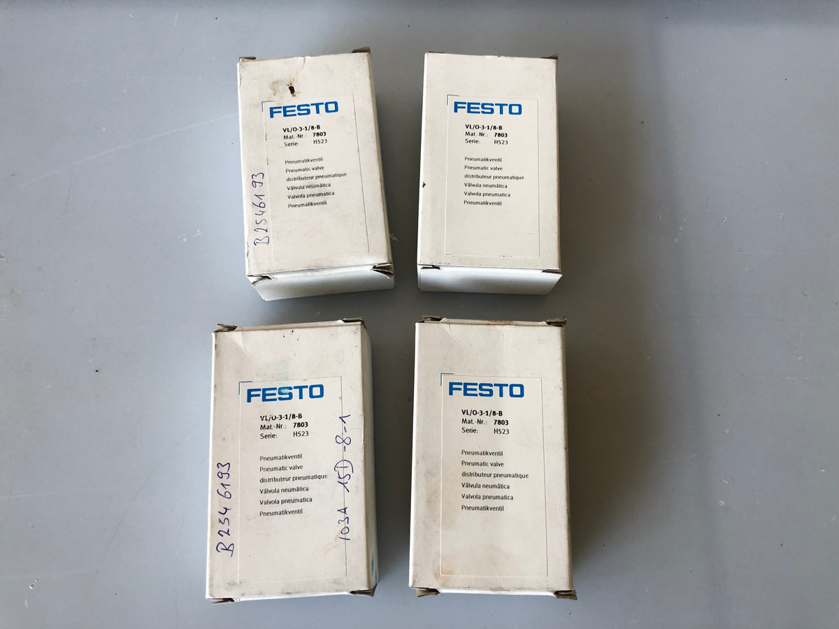 1x NEW Festo VL/0-3-1/8-B 7803 Pneumatic Valve – 3/2 Way Manual 1/8" Port