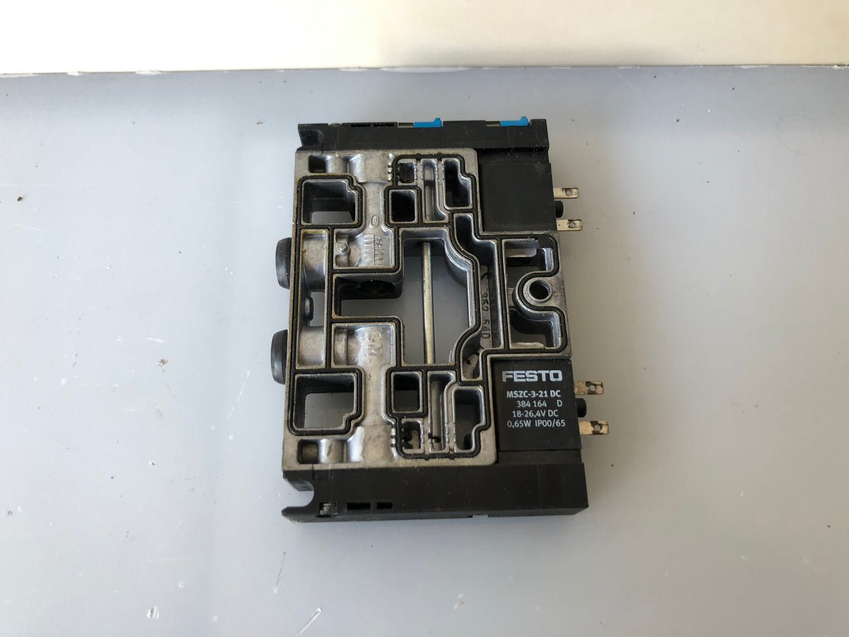 1x Festo MSZC-3-21 DC 384164 Pneumatic Solenoid Valve – 21V DC, 0.65W, IP00/IP65