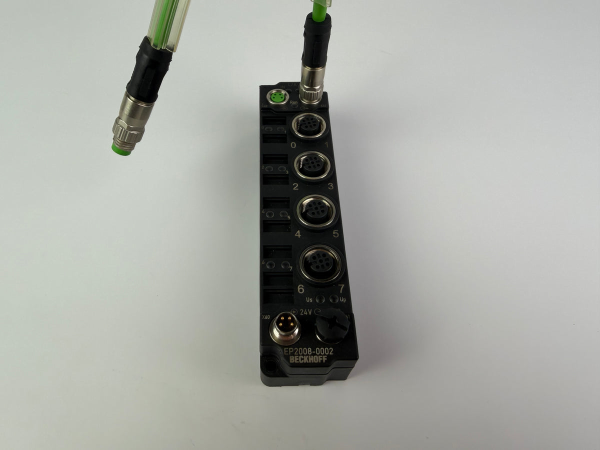 1x BECKHOFF  EP2008-0002 EtherCAT Module with cable