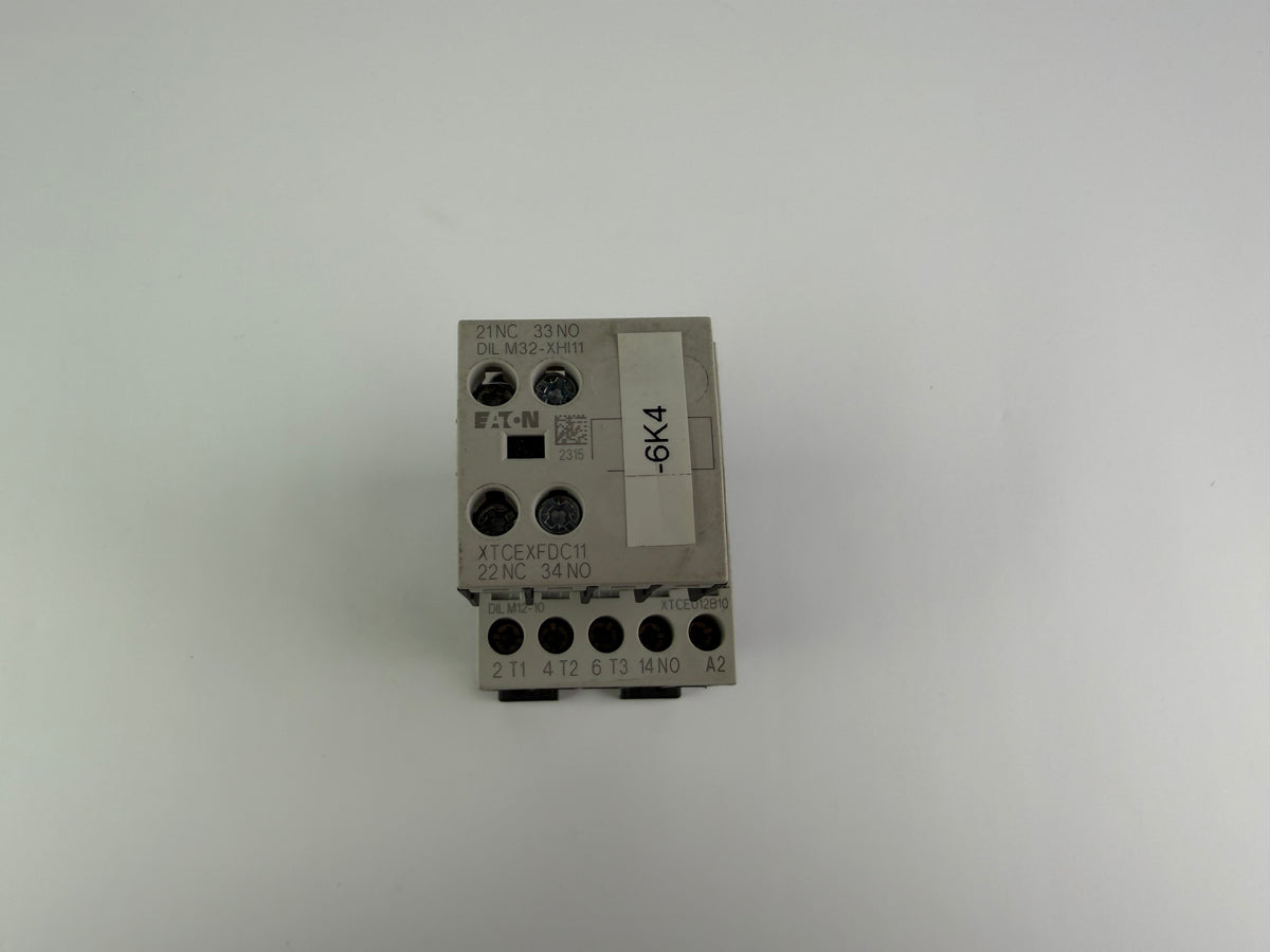 Eaton Moeller XTCE012B10 Contactor + DIL M32-XHI11 Auxiliary Contact Block (21NC / 33NO)