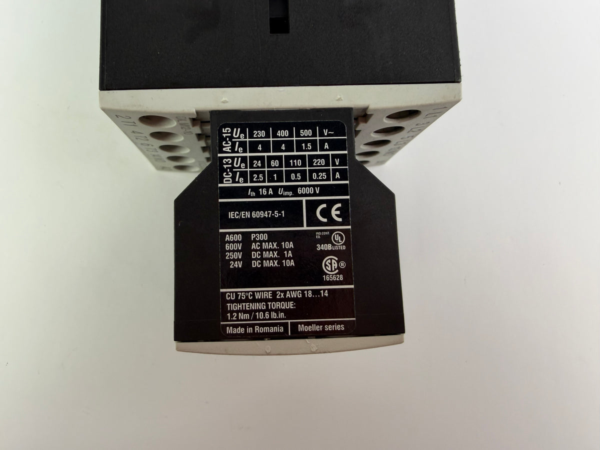 Eaton Moeller XTCE012B10 Contactor + DIL M32-XHI11 Auxiliary Contact Block (21NC / 33NO)
