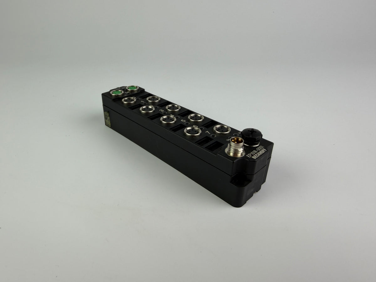 1x Beckhoff EP1018-0001 EtherCAT Box 8-Channel Digital Input Module IP67