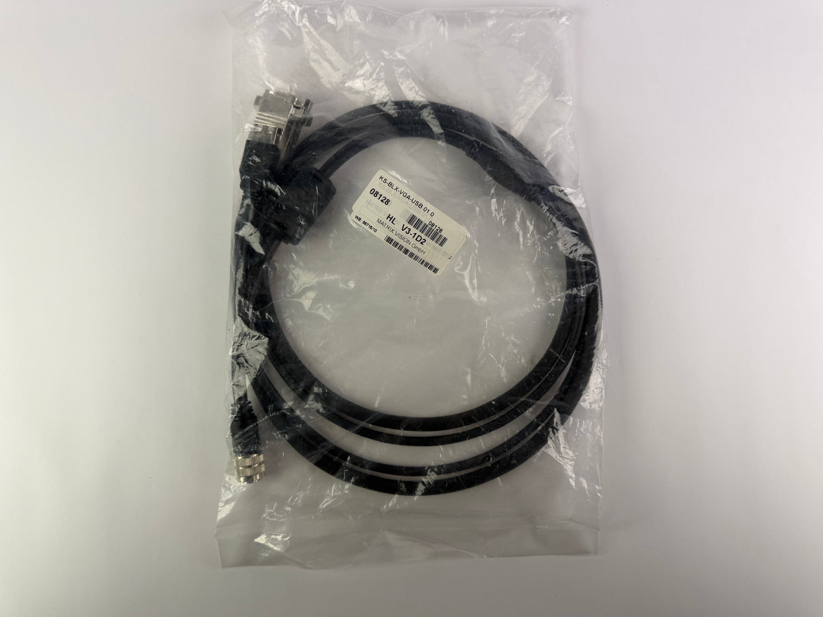 Matrix Vision KS-BLX-VGA-USB 01.0 Camera Cable – DB15F to 12-Pin – New