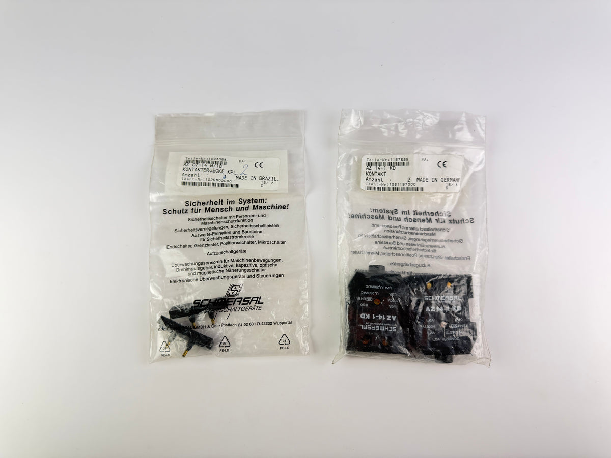 2x Schmersal AZ14-1KD Safety Switch with Key