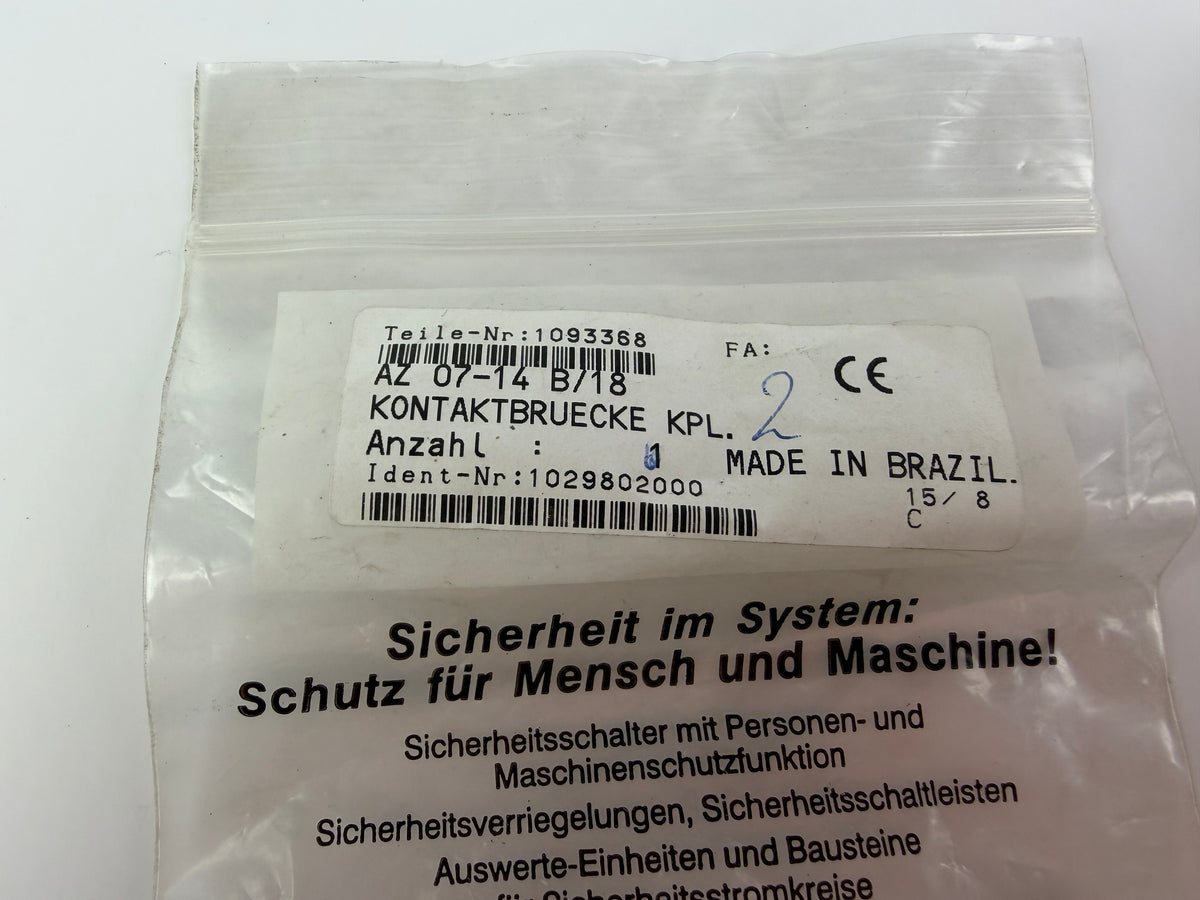 2x Schmersal AZ14-1KD Safety Switch with Key