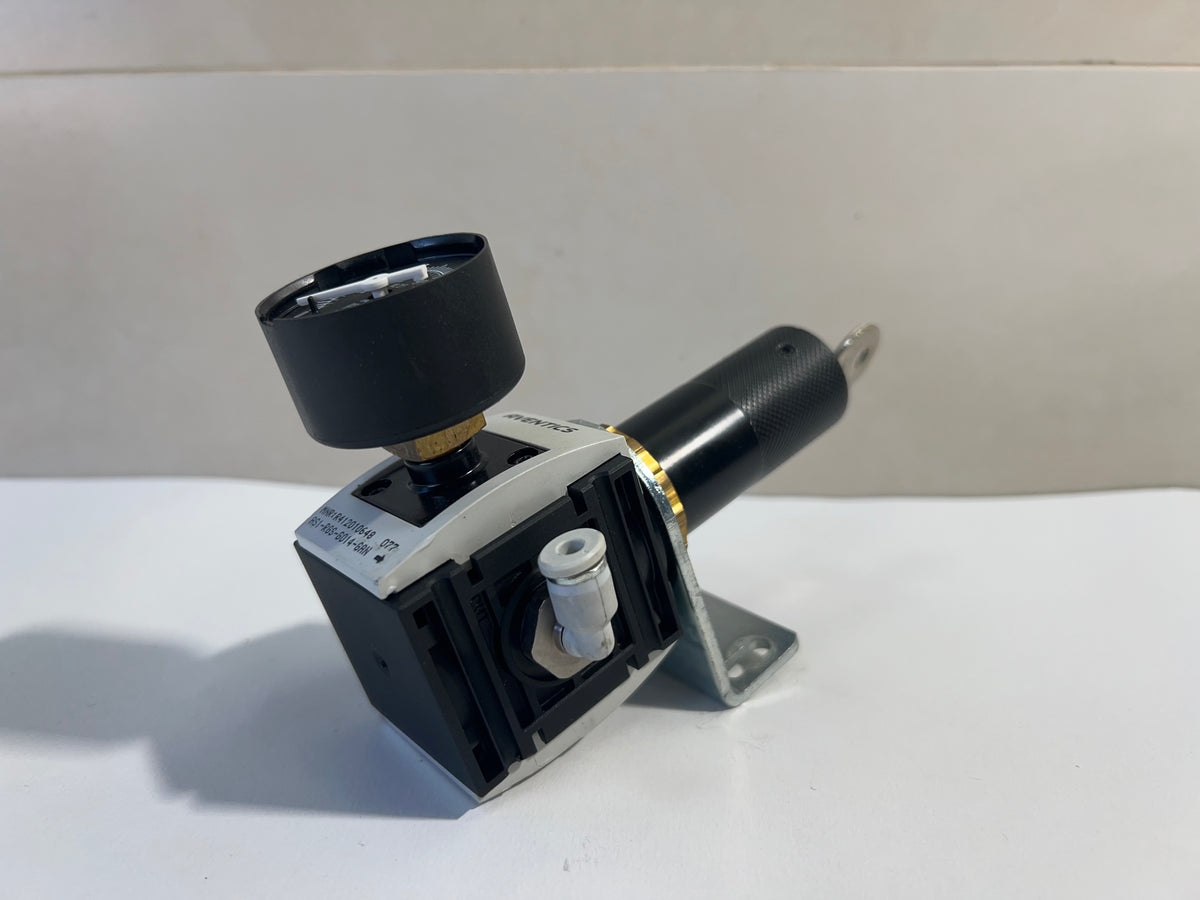 Aventics R412010648 Pressure Regulator AS1-RGS-G014-GAN with R412003857 0–10 Bar Gauge + Key