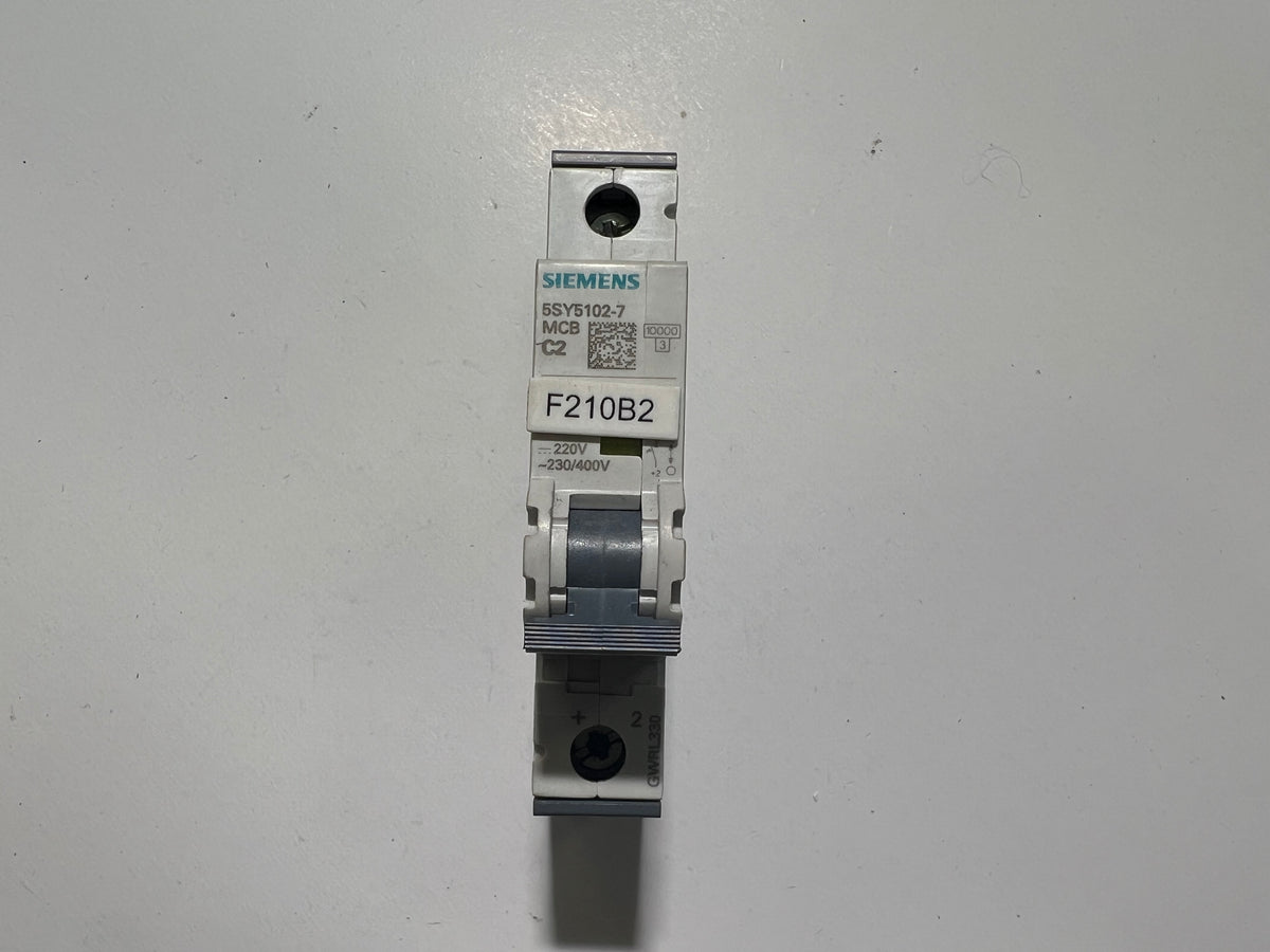 Siemens 5SY5102-7 MCB C2 Circuit Breaker