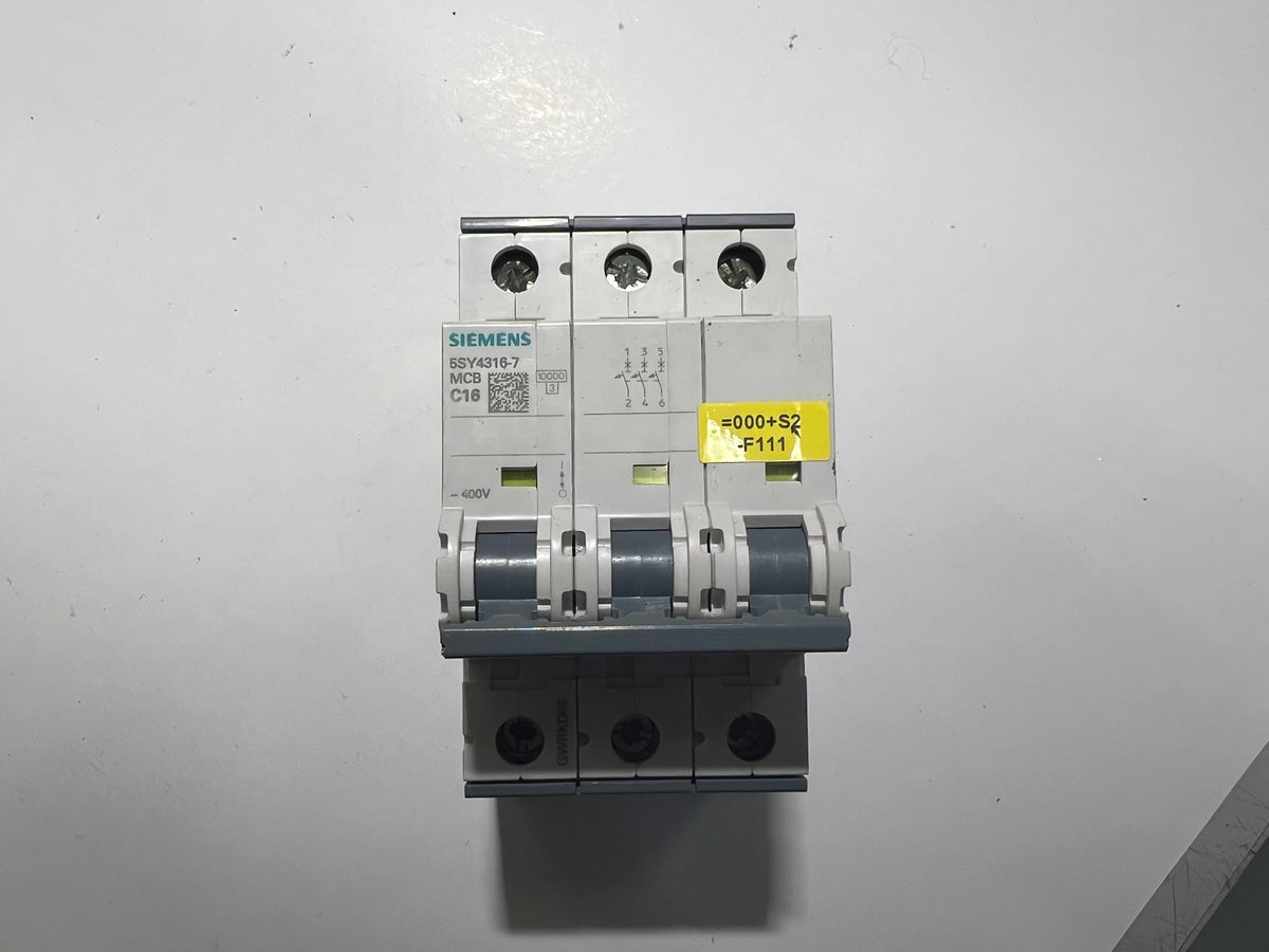1x Siemens 5SY4316-7 MCB C16 Circuit Breaker
