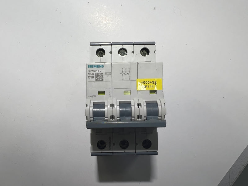 1x Siemens 5SY4316-7 MCB C16 Circuit Breaker