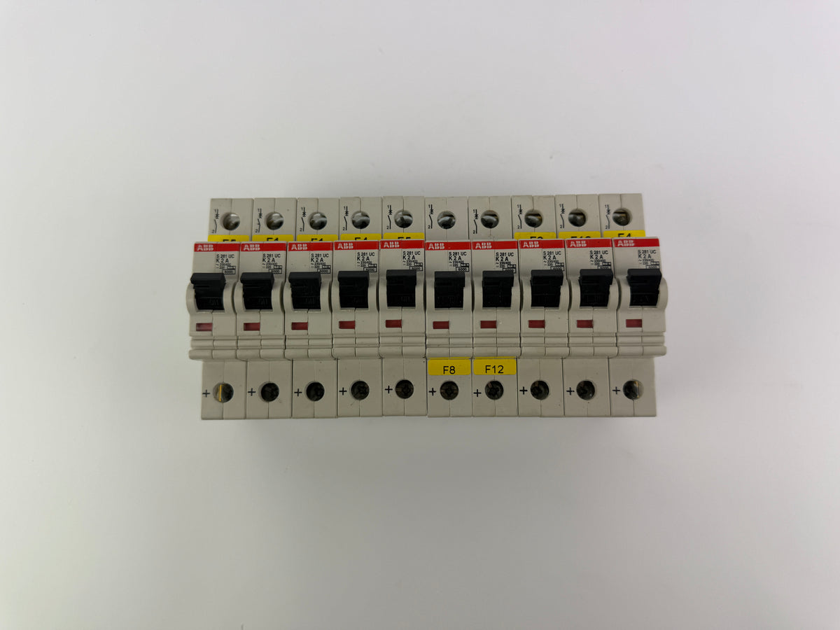 1x ABB S281UC-K2A Circuit Breaker 1-Pole 2A Type K 6kA