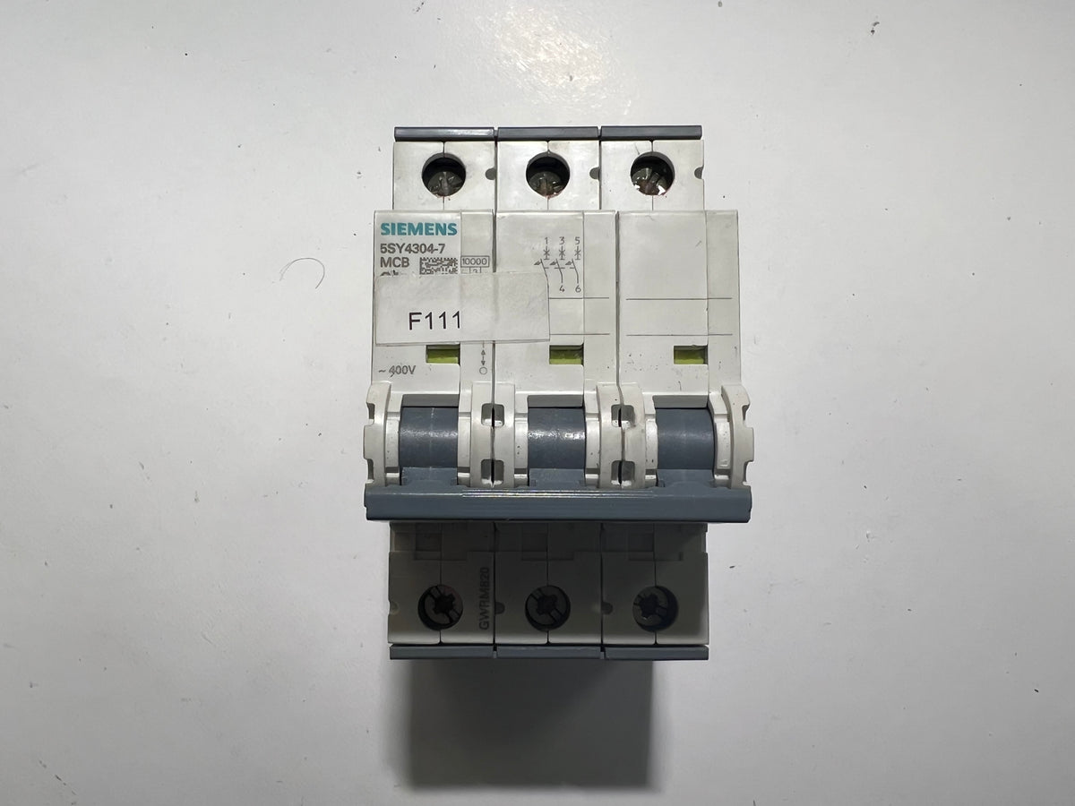 SIEMENS 5SY4304-7 Miniature Circuit Breaker MCB 3A C-Characteristic 230/400V