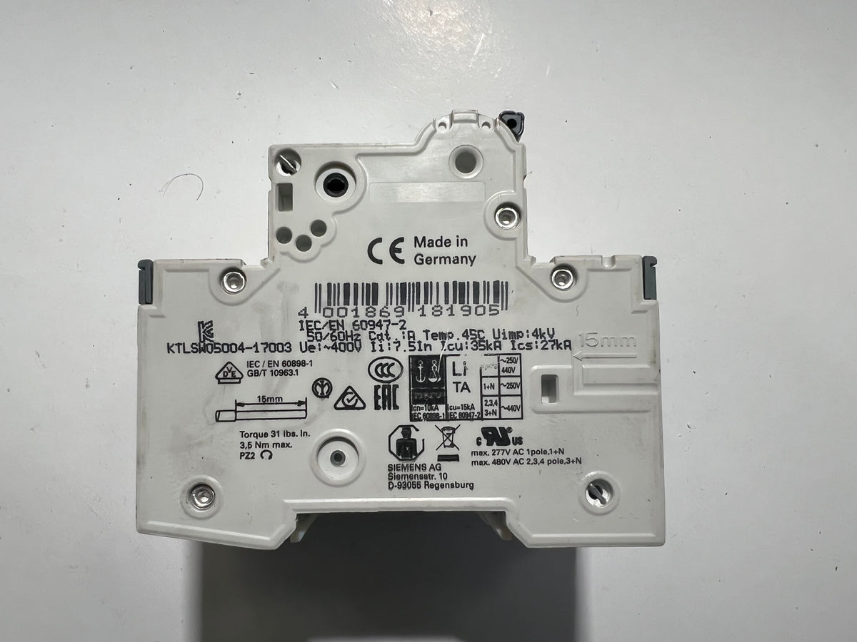 SIEMENS 5SY4304-7 Miniature Circuit Breaker MCB 3A C-Characteristic 230/400V