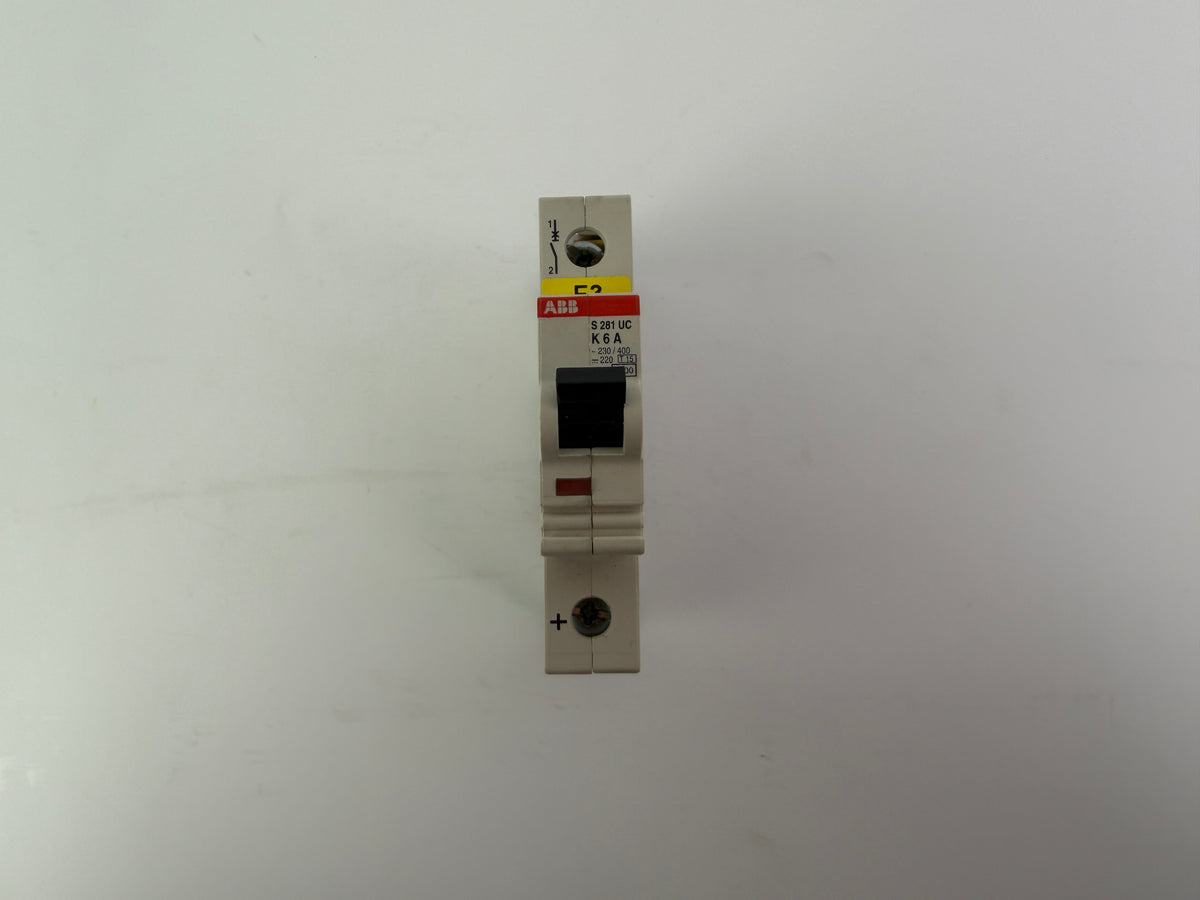 1x ABB S 281 UC K 6 A Circuit Breaker 1-Pole
